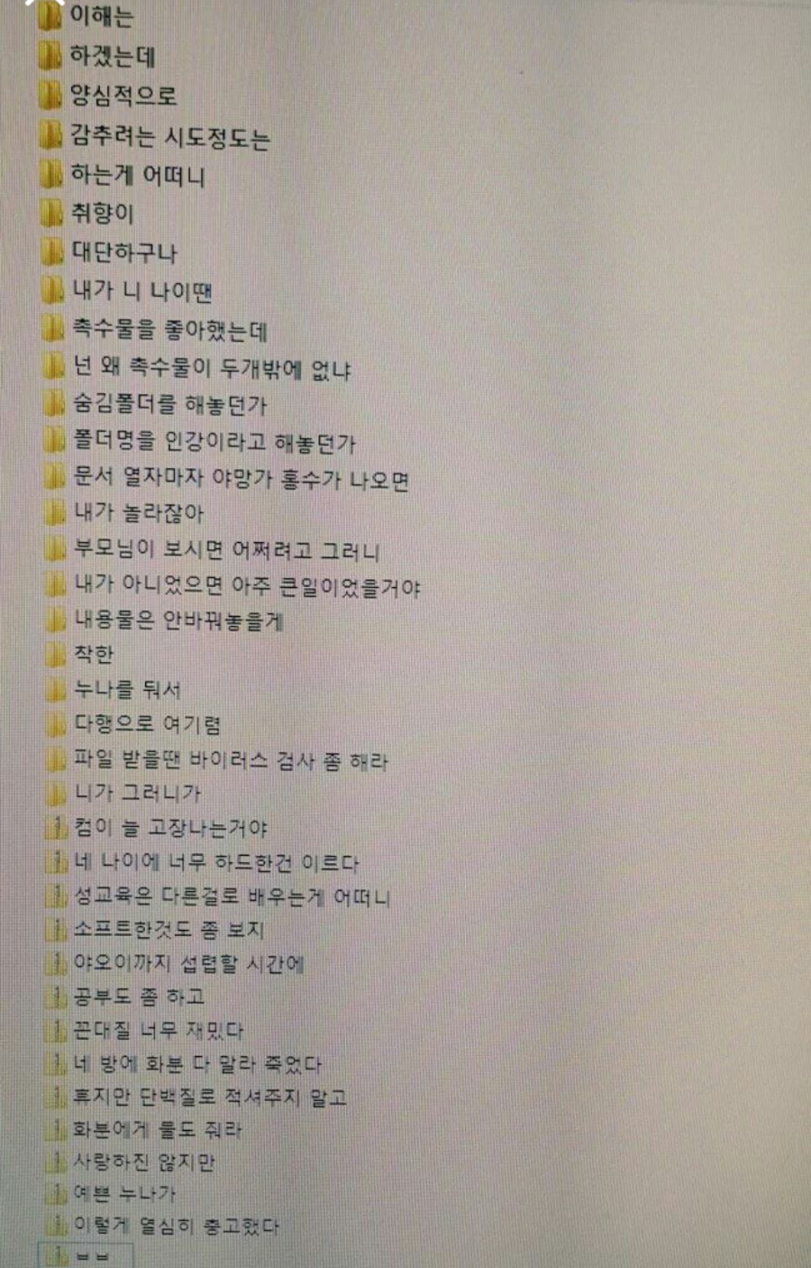 동생의 폴더를 발견한 누나.....ㅋ | 인스티즈