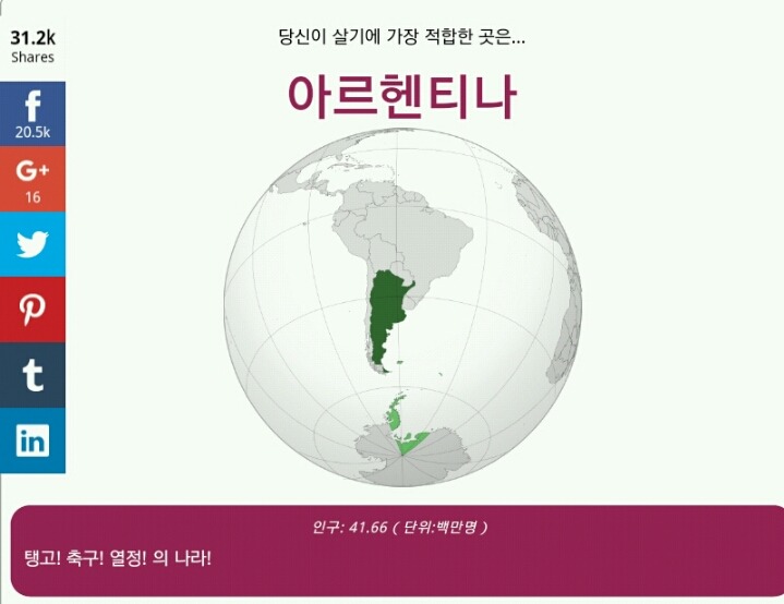 자신이 살기 좋은 나라를 찾아주는 사이트.jpg | 인스티즈