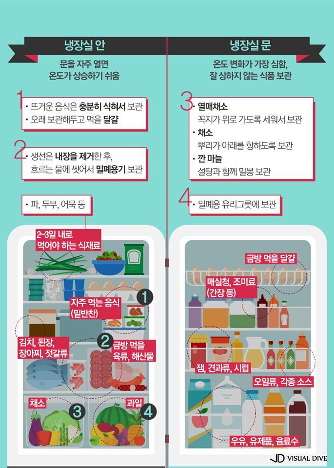 냉장고에 음식 올바르게 보관하는 팁 | 인스티즈