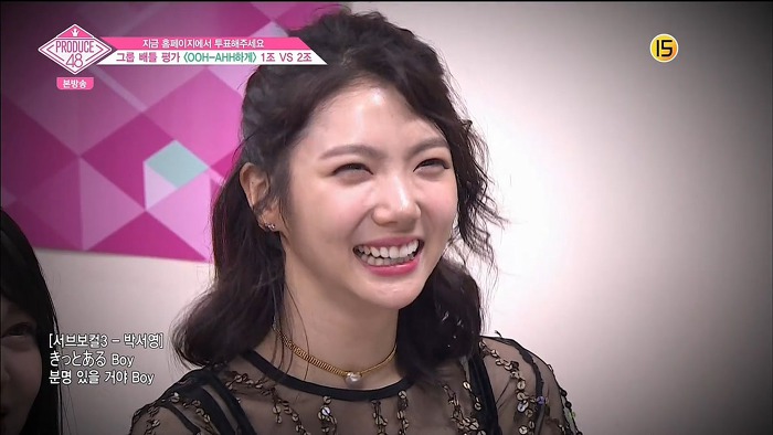 [프듀48] OOH_AHH하게 1,2조 무대에 대한 연습생 리액션.jpg | 인스티즈